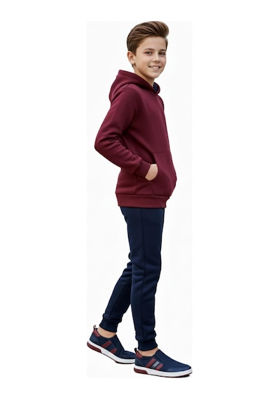 Pandonim Erkek Çocuk 3 İplik Kombin Eşofman Takım Bgl-st05048 Bordo