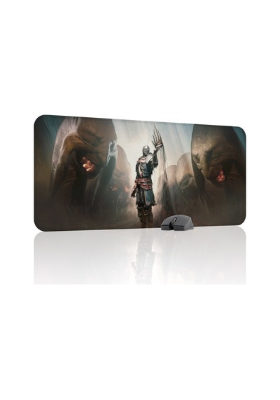 Dark Souls Kaymaz Dikişli Kauçuk Oyuncu Mousepad V4 - 90x40 Xxl Gaming Mouse Pad Fare Altlığı