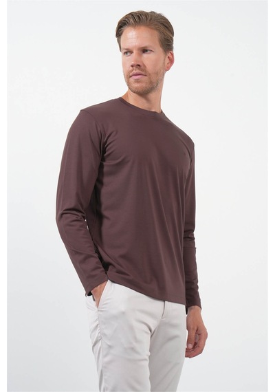 İmza Örme Standart Fit Kahverengi Erkek Sweatshirt 1013260150
