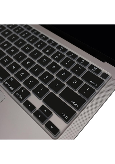 Türkçe Q Klavye Koruyucu Macbook Air 13 A2179 A2337 M1 Uyumlu Us Ansı Düz Enter Ultra İnce