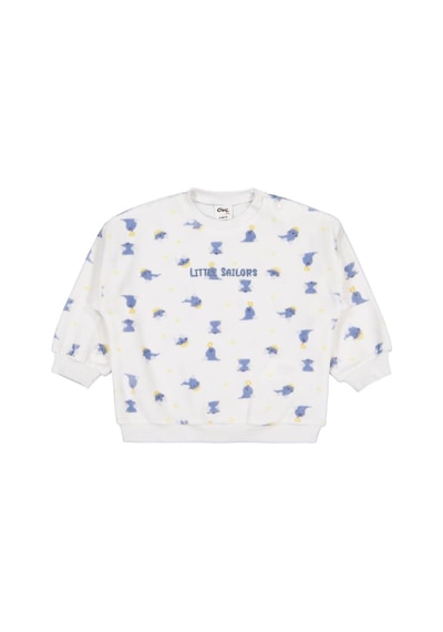 Civil Baby Fok Balığı Empirme 6-18 Ay Sweatshirt - Kırık Beyaz