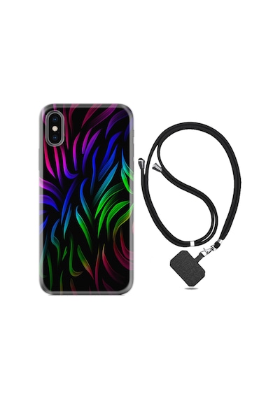 Apple Uyumlu iPhone X XS Kılıf Boyun Askılı Color Lines 1698