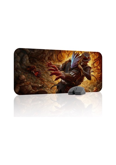 Baldur's Gate 3 Kaymaz Dikişli Kauçuk Oyuncu Mousepad V2 - 70x30 Xl Gaming Mouse Pad Fare Altlığı