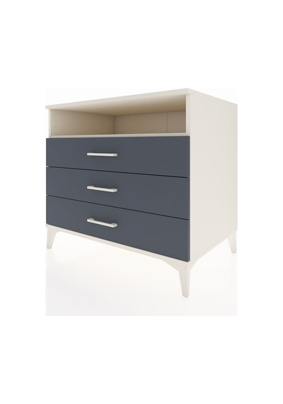 Kronos Şifonyer Tek Raflı 3 Çekmeceli 88x59x80 Aytaşı-antrasit Aytaşı
