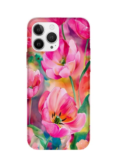 İphone 12 Pro Max Uyumlu Baskılı Şeffaf Telefon Kılıfı Koleksiyon: Pastelbloom Soft Series 10