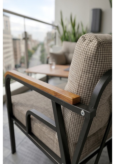 Ekon Serisi 1. Sınıf 2+1+1 Cappucino Bahçe Balkon Oturma Koltuk Takımı