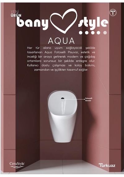 Turkuaz Seramik Cerastyle Aqua Fotoselli Pisuar