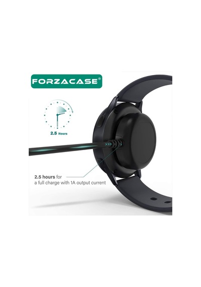 Forzacase Samsung Galaxy Uyumlu Watch 6 Serileri İçin Type-c Manyetik Şarj Kablosu - Fc017 Siyah