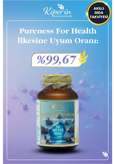 Kiper'in Magnezyum Multi 5X Çoklu Magnezyum Akıllı Gıda Takviyesi 60 Kapsül