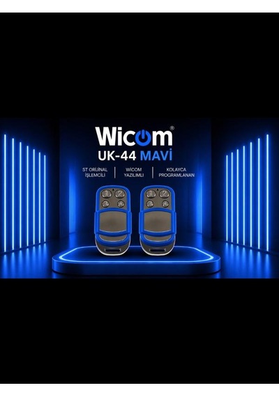 Wicom Mavi Renkli Uk-44 Akıllı Kodlanabilir Kumanda Otomatik Kapı Motoru,bariyer,kepenk,panjur 2 Adet