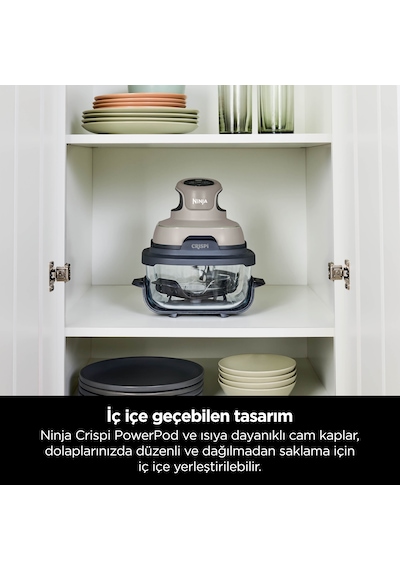 Ninja Crispi 4-In-1 Taşınabilir Cam Hazneli Pişirme Sistemi