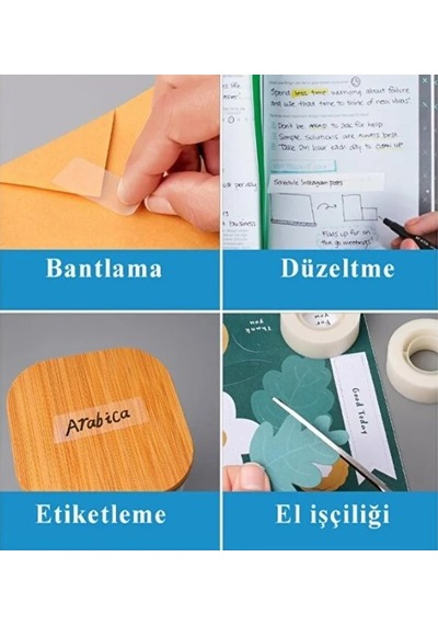 Görünmez Bant 18x30 Yrd Şeffaf Bant Aydınger Yazılabilir Mat Bant - 1 Adet 1