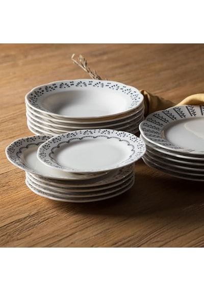 Black Pearl Servis Tabağı Seti 27 Cm, 6'li Çok Renkli