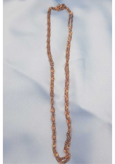 80 Cm Lazer Kesim Model Rose Renk Çelik Sevgiliye Eşe Anneye Arkadaşa Hediye Kolye Zincir Rose Gold