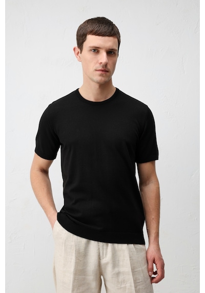 Antioch Comfort Slim Triko T-shirt Siyah