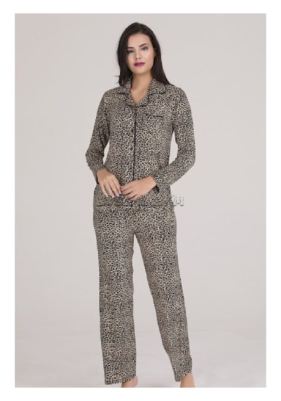 Chiser Kadın Leopar Desenli Pijama Takımı Leopar