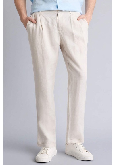 Defacto Relax Fıt Duble Paça Keten Pantolon C1826ax26smbg106 Bej-bg106