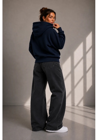 Bb Butik Basic Kadın Oversize Fermuarlı Kapüşonlu Sweatshirt Üç İplik Sweatshirt Hırka My3535 Lacivert Bb Butik Basic Kadın Oversize Fermuarlı Kapüşonlu Sweatshirt Üç İplik Sweatshirt Hırka My3535 Lacivert