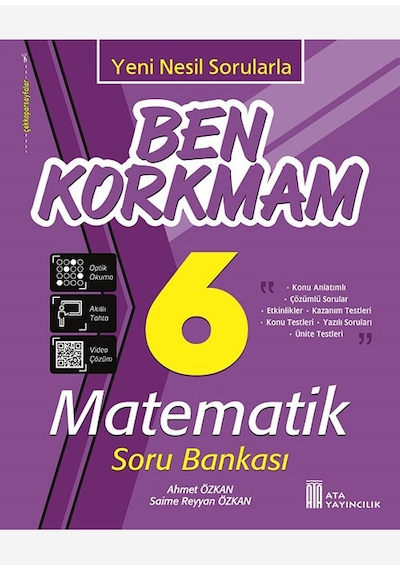Ata Yayıncılık 6. Sınıf Ben Korkmam Matematik Soru Bankası