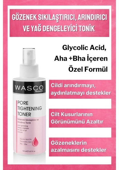 Gözenek Sıkılaştırıcı, Arındırıcı Ve Yağ Dengeleyici Tonik 150 Ml Glycolic Acid, Aha + Bha