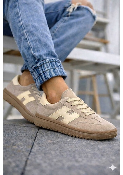 Mcdark Kadın Vizon Süet Sneaker Ayakkabı