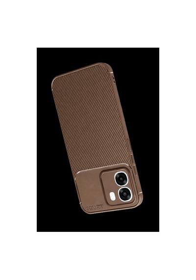 Oppo Oppo A6t 5g Auto Focus Karbon Kapak - Kahverengi