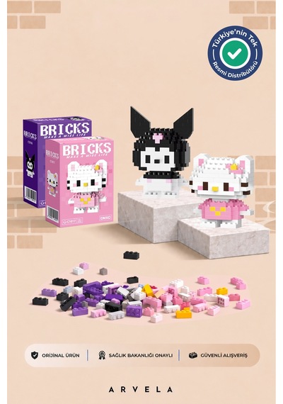 Kuromi & Hello Kitty Karakteri İkili Set - Eğitici Oyuncak - Koleksiyon
