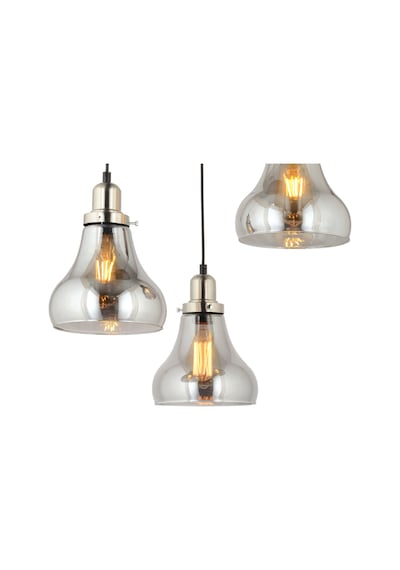 Lampaluce Cono Modern Sarkıt Salon Avizesi 3'Lü Krom 35X70Cm