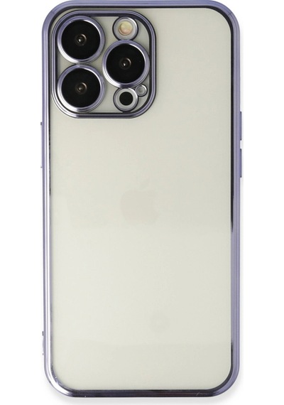 Apple Uyumlu iPhone 13 Pro Kılıf Kamera Korumalı Lensli Silikon Mor\