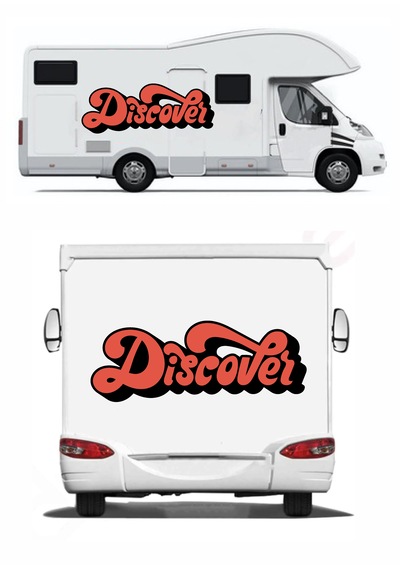 Discover Sticker - 4x4 Off Road Adventure Kamp Avcı Sticker - Araba Oto Cam Karavan Motosiklet Sticker - 00050 12x4 Cm