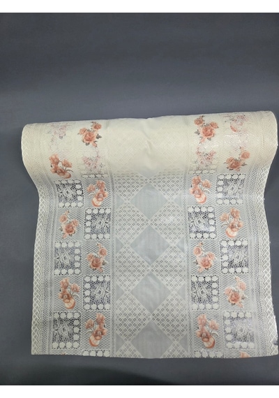 Pvc Küpür Dantel Raf Ve Dolap Örtüsü Runner 28kpr004 Bej