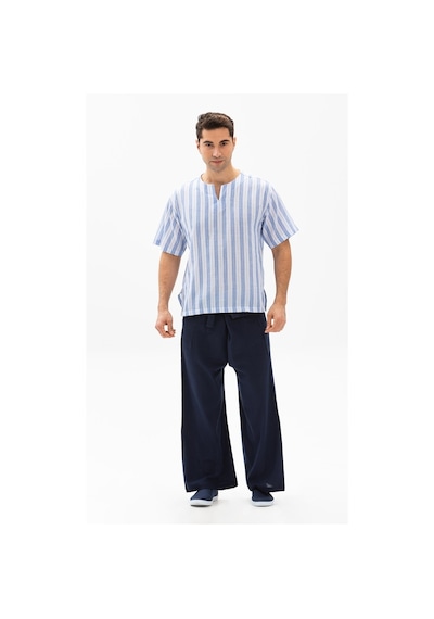 Eliş Şile Bezi Unisex Şile Bezi Balıkçı Pantolon Lacivert Lcvt