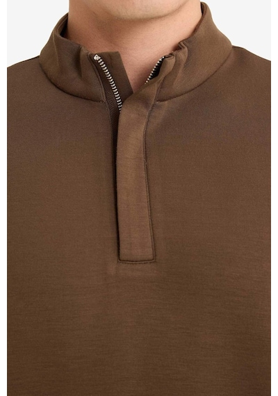 Defacto Regular Fit Dik Yaka Yarım Fermuarlı Sweatshirt F2821ax25aubn595 Kahve Defacto Regular Fit Dik Yaka Yarım Fermuarlı Sweatshirt F2821ax25aubn595 Kahve