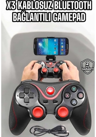 Game Stick Android Uyumlu Gamepad X3 Standlı Oyun Kolu Bluetooth Bağlantılı 87140007