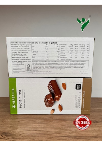 Herbalife Protein Bar Limon Aromalı Ve Protein Bar Vanilya Aromalı Bademli 2'li Set