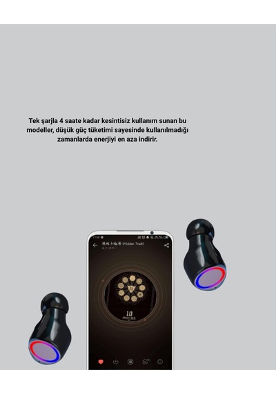Kablosuz Kulaklık Uzun Pil Ömürlü Şarj Kutulu Ergonomik Hafif Tasarım