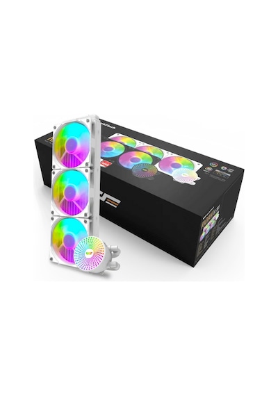 Darkflash 360mm Beyaz Sıvı İşlemci Cpu Soğutucu Dc360