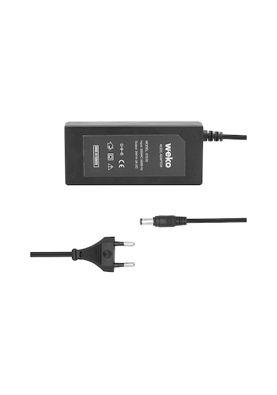 Weko 24 Volt - 2 Amper Plastik Kasa Masaüstü Adaptör 5.5 X 2.5 Uç