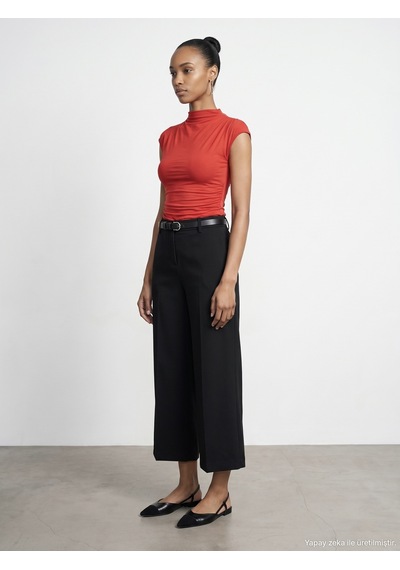 Dilvin 72783 Kemerli Culotte Pantolon Siyah