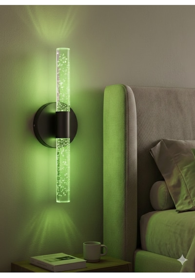 Bhbackhome Bubbleflux Medium Şık Tasarım Modern Ledli Aplik 31 Cm Rgb Siyah Elektrikli Kumandalı Siyah