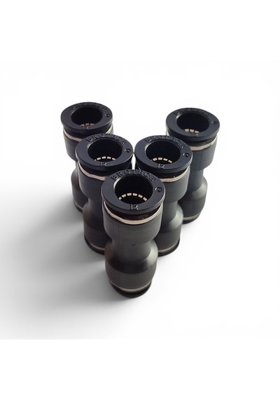 Pnömatik Düz Ekleme Jakı Hortum Birleştirici Rekor 4 - 6 - 8 - 10 - 12 Mm Seçenekli - 5'li Set