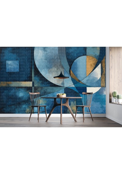 Abstract Geometrik Şekiller Poster Duvar Kağıdı Renkli