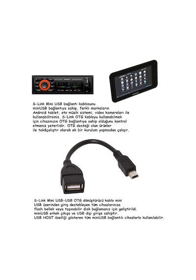 Mini Usb Otg Çevirici Kablo