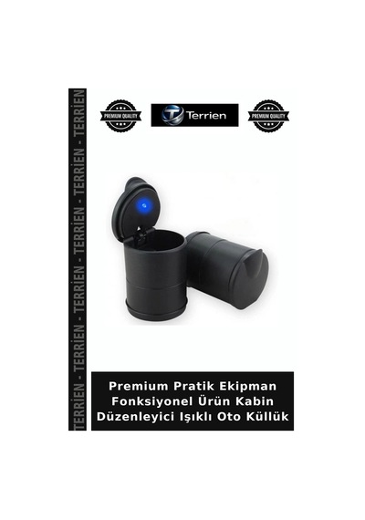Premium Pratik Ekipman Fonksiyonel Ürün Kabin Düzenleyici Işıklı Oto Küllük