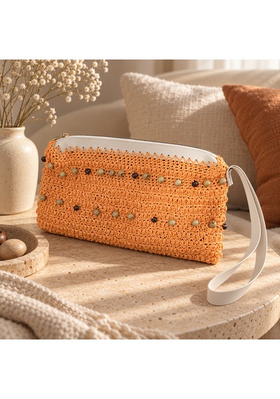 Turuncu Clutch Çanta