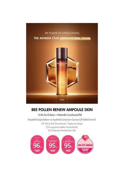 Kuru Ciltler İçin Arı Poleni İçerikli Besleyici Cilt Bakım Seti Bee Pollen Renew Skin Care Set 2