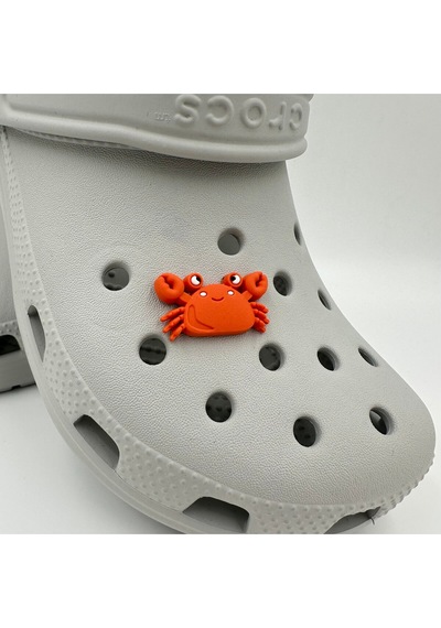 Crocs Terlik Süsü Ve Aksesuarı , Çanta Süsü Jibbitz 3d Yengeç 03 Görsel Figür Aksesuar Turuncu