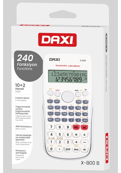 Daxi X-800 240 Fonksiyon Bilimsel Hesap Makinesi Beyaz