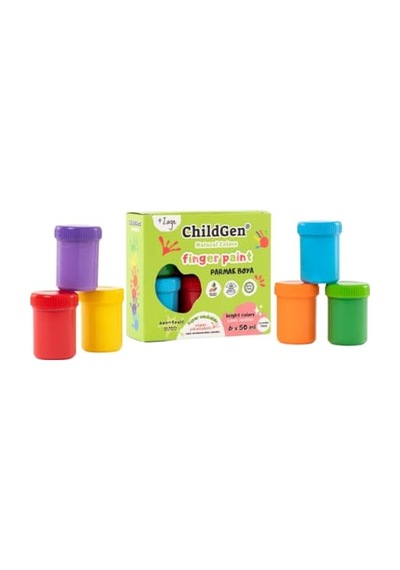 Childgen Yıkanabilir Parmak Boya Seti 6 Adet 12