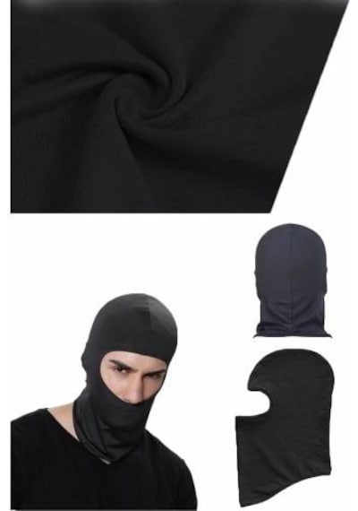 Motosiklet Kask Içi Yüz ve Kar Maskesi Siyah